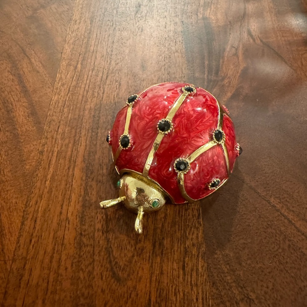 Ladybug trinket tea candle holder